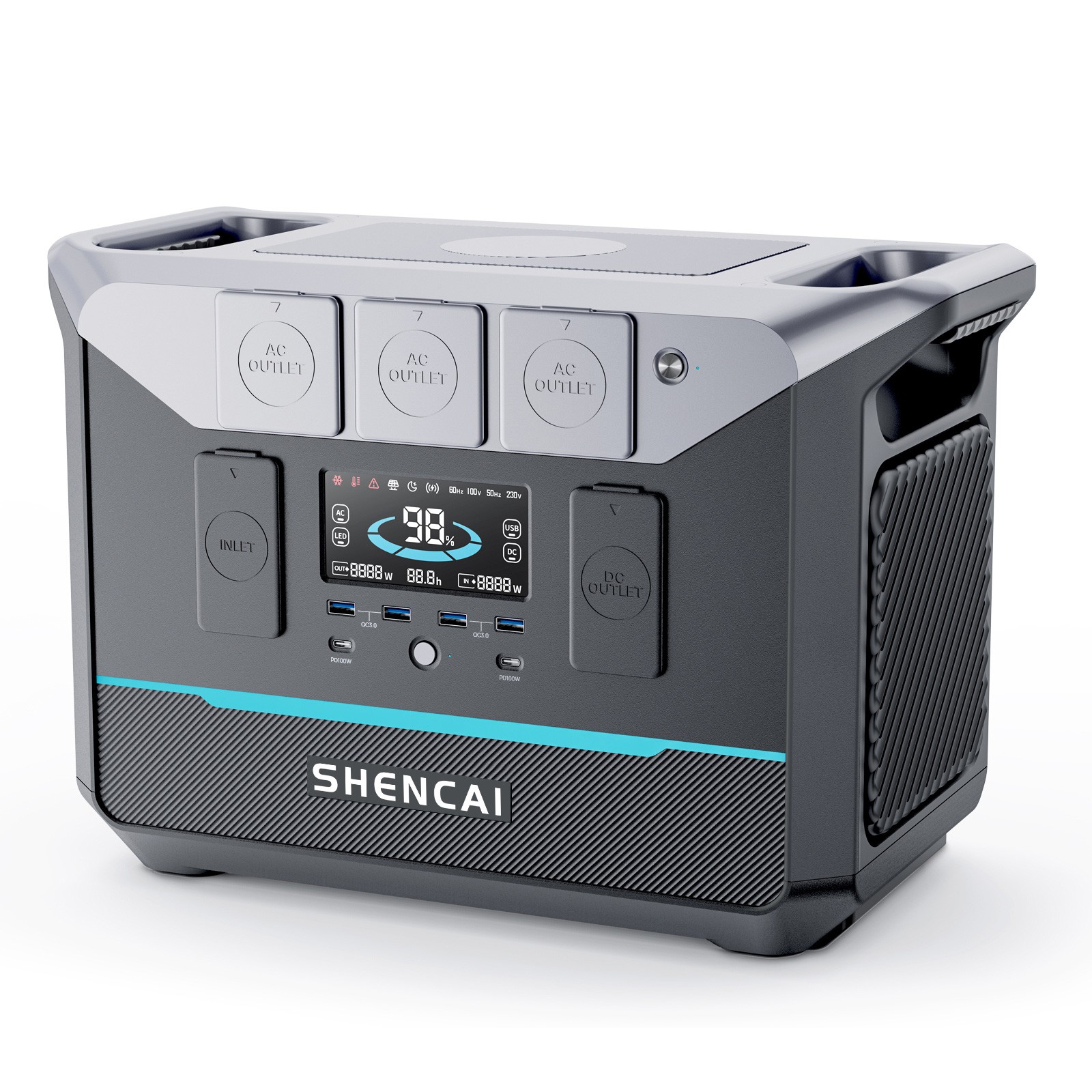 Portable Power Supply, Fully Charged in 1.3 Hours 1800W Mobile Charging Station